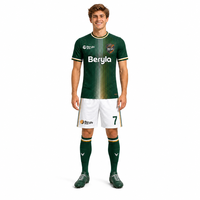 Uniforme de Fútbol Personalizado para Clubes, Diseño Elegante Francés Verde Bosque, Impresión por Transferencia de Calor, Transpirable, Secado Rápido, 100% Poliéster