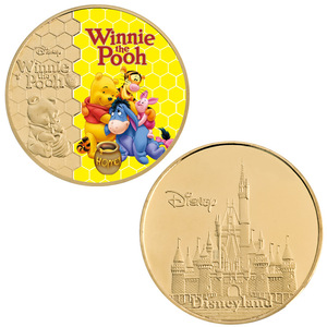 Popolare Moneta Commemorativa <span class=keywords><strong>di</strong></span> <span class=keywords><strong>Winnie</strong></span> <span class=keywords><strong>the</strong></span> <span class=keywords><strong>Pooh</strong></span>, Distintivo in Metallo Pressofuso, Regalo Confezionato Singolarmente, Souvenir in Metallo - Product Image 2