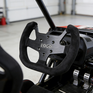 Volant de jeu en daim JLH 270 mm en forme de D à fond plat pour simulateurs de course Logitech Thrustmaster <span class=keywords><strong>Fanatec</strong></span> - Product Image 1