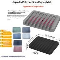 Porte-savon en gel de silicone avec design de drainage créatif pour dortoirs, salles de bain et usage domestique ; Support à savon portable fabriqué en Chine