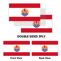 Vente en gros 3x5ft Polynésie française drapeaux 68D/100D polyester Personnaliser toutes les nations expédition rapide Fournisseur fiable livraison rapide