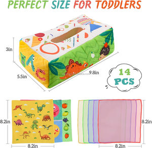 Nouveauté : Jouets sensoriels éducatifs précoces, boîte à mouchoirs magique pour <span class=keywords><strong>bébé</strong></span>, jouet boîte à mouchoirs pour <span class=keywords><strong>bébé</strong></span>, jouets Montessori pour <span class=keywords><strong>bébé</strong></span>, <span class=keywords><strong>livre</strong></span> en tissu doux en peluche - Product Image 2