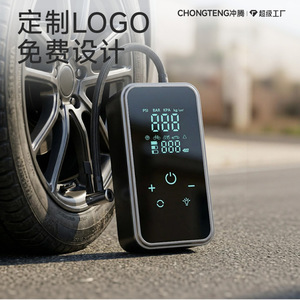 ปั๊มลมไฟฟ้าไร้สายขนาดเล็กพกพา 12V พร้อมหน้าจอ LED สำหรับยางรถยนต์ - Product Image 2