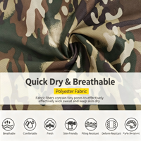 Ensemble chapeau de camouflage et masque facial balaclava, protection solaire à séchage rapide pour le cou et le visage, idéal pour la pêche, la randonnée et le camping en extérieur