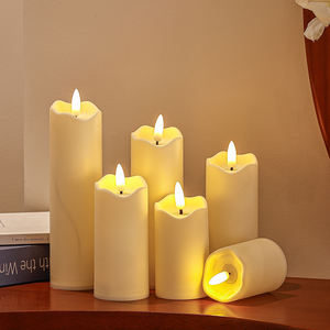 شموع تزيين الطاقة الإلكترونية بإضاءة <span class=keywords><strong>LED</strong></span> من بلاستيك ماتي المنزلي - Product Image 1