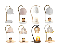 Lampu Meja Aromaterapi Lilin Elektrik Penghangat Minyak Esensial, Lampu Putih Hangat Dapat Diredupkan, Ramah Lingkungan, Berbahan Logam Mawar, Desain Elegan untuk Rumah Baru
