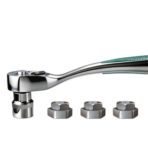 Llave de trinquete de cabeza de pera de 72 dientes con mango desplazado, alta dureza, multi-tamaño, 1/4", 3/8", 1/2" (sin mango) - Product Image 2