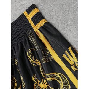 Shorts de Muay Thai pour homme FOXA, taille élastique, shorts de kickboxing pour la salle de sport, séchage rapide, coupe ample, impression par sublimation, 100% polyester - Product Image 5