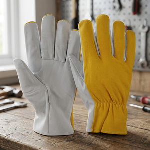 ถุงมือหนัง PU สีขาว JNA Group แบบมีสายรัดข้อมือยืดหยุ่น เนื้อสัมผัสเรียบ หนา 11 ออนซ์ ความยาว 10 นิ้ว สำหรับงานทั่วไป - Product Image 5