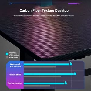 Scrivania per PC da Gaming Economica del Produttore con Luce LED RGB, Tavolo da <span class=keywords><strong>Corsa</strong></span> per PC - Product Image 5