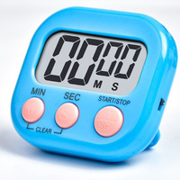 Minuteur de cuisine numérique programmable électronique avec affichage LED, alimenté par piles AA, en plastique, facile à utiliser, design écologique, 0-1 heure