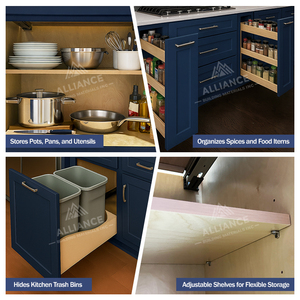 H-BS W0930-W2140 <b>Kitchen</b> Wall Cabinets Shaker Style | Cabinets For Multi-Family & Commercial Projects| Wall Storage Cabinets - Product Image 6