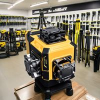 Nouveaux niveleurs laser 4D 16 lignes 360 degrés à nivellement automatique, faisceau vert, outil de haute précision avec batterie au lithium pour la construction et le bricolage