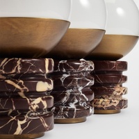 Nouveau Design Hôtel Maison Éclairage Durable Chevet Pierre Naturelle Marbre Décoration Lampe De Table Base De Lumière