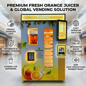 Nayax PAX <strong>Card</strong> Reader Supported Fresh Orange Juicer Machine Contactless Payment Vending Solution for Global Fleet Operators - Product Image 1