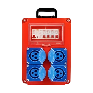 กล่องจ่ายไฟฟ้าอุตสาหกรรมกันน้ำ พร้อมเต้ารับ 3 ขา 4x16A, ระบบป้องกันไฟรั่ว 1P+N และเบรกเกอร์ 4x1P - Product Image 1