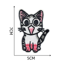 Patchs brodés thermocollants personnalisés motif chaton tabby mignon pour vêtements, sacs à dos et chapeaux – Vente en gros