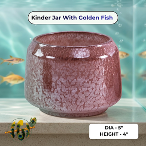 Pot en verre artisanal avec motif de poisson doré, résistant à la chaleur, pour Noël, Pâques et la Saint-Valentin - Product Image 3