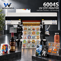 Imprimante Wolunda 600 mm de largeur d'impression, imprimante UV DTF à quatre têtes, imprimante réseau Gigabit haute vitesse, imprimante d'étiquettes UV DTF en cristal