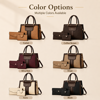 2026 Set Tas Tangan Wanita Mewah Desainer Baru 3-in-1 Bahan Kulit PU, Dompet, dan Tas Selempang dengan Ritsleting Nilon