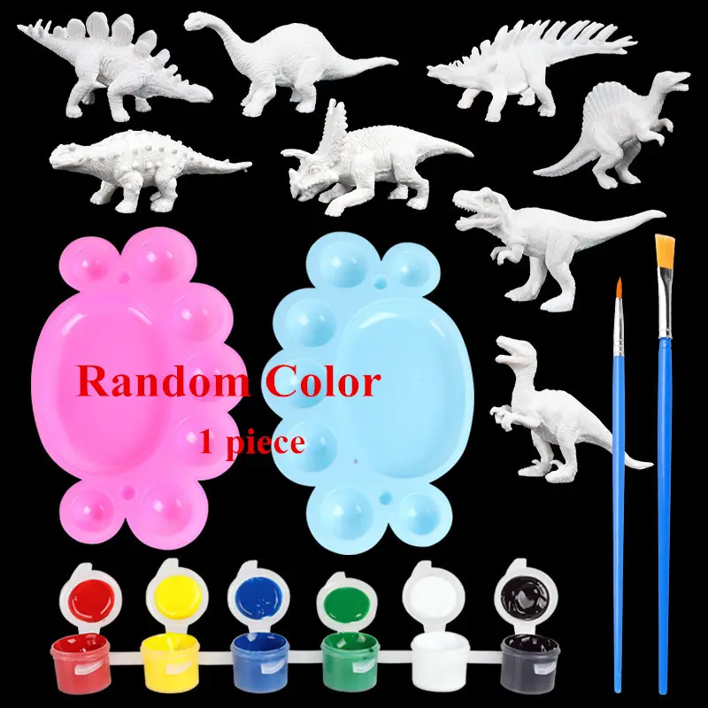 Oenux PVC Animals Toy DIY Coloring 3D Painting Jurassic Dinosaur Drawing Watercolor Graffiti Action Figures Educational Model