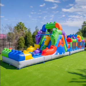 Tobogán inflable gigante con piscina <span class=keywords><strong>de</strong></span> salpicaduras para alquiler comercial o diversión en Parque Acuático - Product Image 1