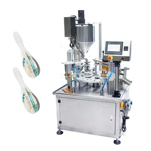 HZPK automatic plastic liquid paste food honey spoon filling and sealing packaging machine