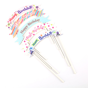 5 unids/set Cupcake Toppers pastel bandera fiesta de cumpleaños comida decoraciones niños Topper de la torta - Product Image 1