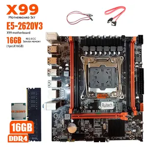 X99 DDR4 2 DIMM набор материнских плат с Ксеон E5 2620 V3 LGA2011-3 CPU 16 Гб PC4 оперативная память 2133 2400 3200 МГц DDR4 ECC память оперативная память ECC REG