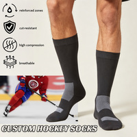 Chaussettes chaudes pour hommes, résistantes aux coupures, renforcées, neuves, chaussettes de hockey sur glace East, design tricoté, chaussettes de sport personnalisées