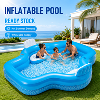 Maßgefertigter Wellenförmiger Aufblasbarer Swimmingpool aus PVC für Familien, Geeignet für Kinder, Erwachsene und Gartenpartys