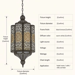 Suspension LED contemporaine réglable en hauteur, portable, en cuivre et acrylique, finition noire, lumière blanc chaud doux (2700K), faisceau moyen 120° - Product Image 1