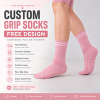 Chaussettes de yoga en coton tricoté de haute qualité, antidérapantes, design personnalisé, chaussettes de yoga pour femmes, chaussettes de danse, chaussettes de ballet, logo personnalisé, chaussettes de fitness, chaussettes de pilates