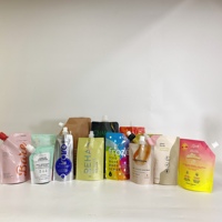 Sachet Doypack personnalisé imprimé avec bec verseur pour emballage de détergent et savon liquide, avec buse, thermoscellable, design de pochette de recharge