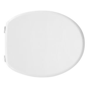 Asiento de Inodoro Universal de Madera Perugia, Blanco, 39 cm de Largo, 49 cm de Ancho, 6,4 cm de Alto - Product Image 1