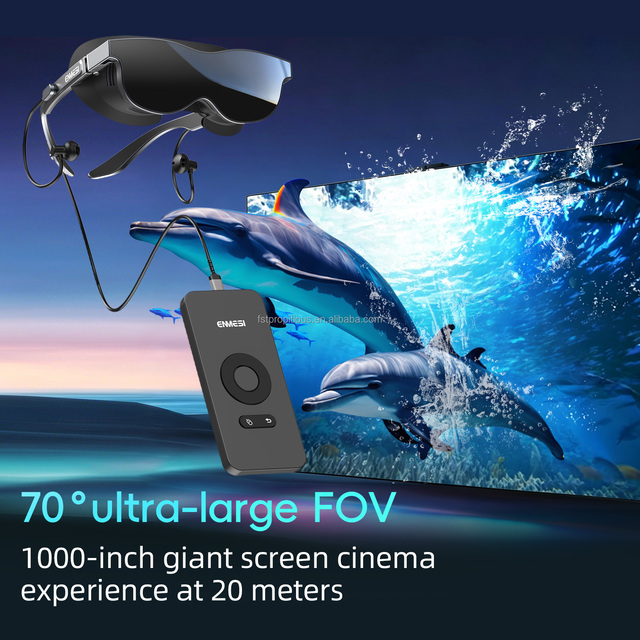 ENMESI V60 AR Smart Glasses 1920x1080 USB-C Connectivity Head Mounted Display for Movie Gaming Travel