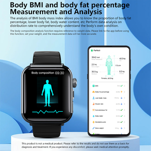 Montre connectée F330, ECG, fréquence cardiaque, pression artérielle, température corporelle, détection de chute, moniteur de santé, tracker de fitness, smartwatch - Product Image 2