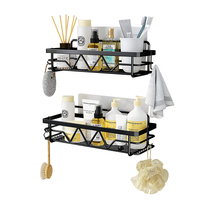Support mural rotatif en fer sans perçage, auto-adhésif, en ABS, pour salle de bain et cuisine, étagère d'angle de rangement