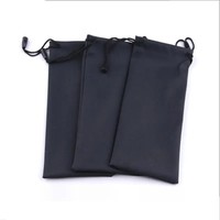 Vente en gros, sac et pochette pour lunettes de soleil en microfibre personnalisés avec cordon de serrage, moins cher