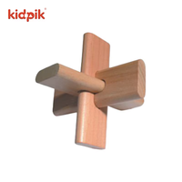 Casse-tête IQ en bois massif Luban Kongming Lu Ban pour Montessori et ensemble de jouets de déverrouillage pour adultes et enfants Kidpik