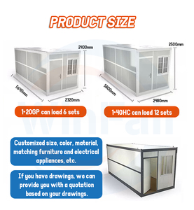 WinFair 20Ft Maison Portable <span class=keywords><strong>Pas</strong></span> Cher Facile À Assembler <span class=keywords><strong>Maurice</strong></span> Préfabriqué Café Conteneur Pliable Maisons Maison Préfabriquée Avec Wc - Product Image 3