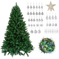 Sapin de Noël géant en épicéa en PVC avec lumières Joyeux Noël Vrai Décor à la maison Vacances