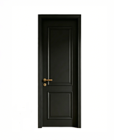 Portes en bois peintes en noir épaissies, imperméables, résistantes à l'humidité, faciles à nettoyer et résistantes à l'usure, adaptées aux salles de bain