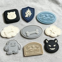 Écusson en silicone thermocollant 3D DIY de haute qualité, écologique, pour logo, étiquette de marque, étiquette en silicone souple