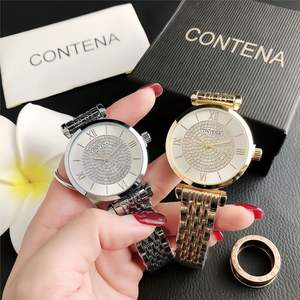 Relojes de pulsera de aleación para mujer, resistentes al agua, de lujo, personalizados de fábrica, en oferta, con movimiento de cuarzo japonés, sin marca, con logotipo personalizado. - Product Image 6