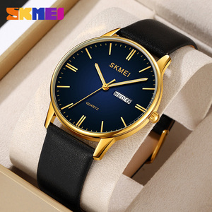 Montres pour hommes en cuir véritable à prix de gros, personnalisables avec logo OEM, marque privée, étanches 3ATM, mouvement japonais, montre à quartz - Product Image 1