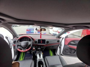 Kit de Reequipamiento <span class=keywords><strong>Interior</strong></span> Deportivo Rojo y Negro en Alcántara, Tapicería de Cuero para el Tablero y Paneles de las Puertas, Mejora del <span class=keywords><strong>Interior</strong></span> del Automóvil - Product Image 2