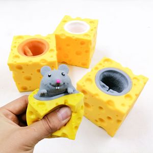 Funny <b>Mouse</b> and Cheese Block Squeeze Anti-stress <b>Toy</b> Hide and Seek Figures Stress Relief Fidget <b>Toys</b> for Kids Adult - Product Image 1