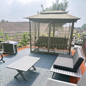 Patio esterno divano letto a dondolo esterno durevole letto a dondolo esterno uso generale Daybed <span class=keywords><strong>giardino</strong></span> Patio sedia a dondolo con baldacchino - Product Image 6