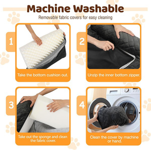 Siège <span class=keywords><strong>rehausseur</strong></span> pour chien lavable pour <span class=keywords><strong>voiture</strong></span> |   Lit de voyage pour animaux de compagnie avec harnais de sécurité |   Siège de <span class=keywords><strong>voiture</strong></span> multifonctionnel pour animaux de compagnie, pour la <span class=keywords><strong>voiture</strong></span>, la maison et l'extérieur - Product Image 4